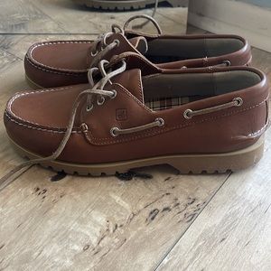 Sperry Top-sider Men's Billfish 3-Eye Boat Shoe Tan/Beige. Nonslip